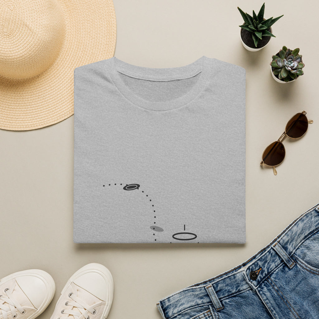 Ace Run Disc Golf Shirt, Minimalist Flight Path Tee, Disc Golf Basket Design, Gift for Disc Golfer