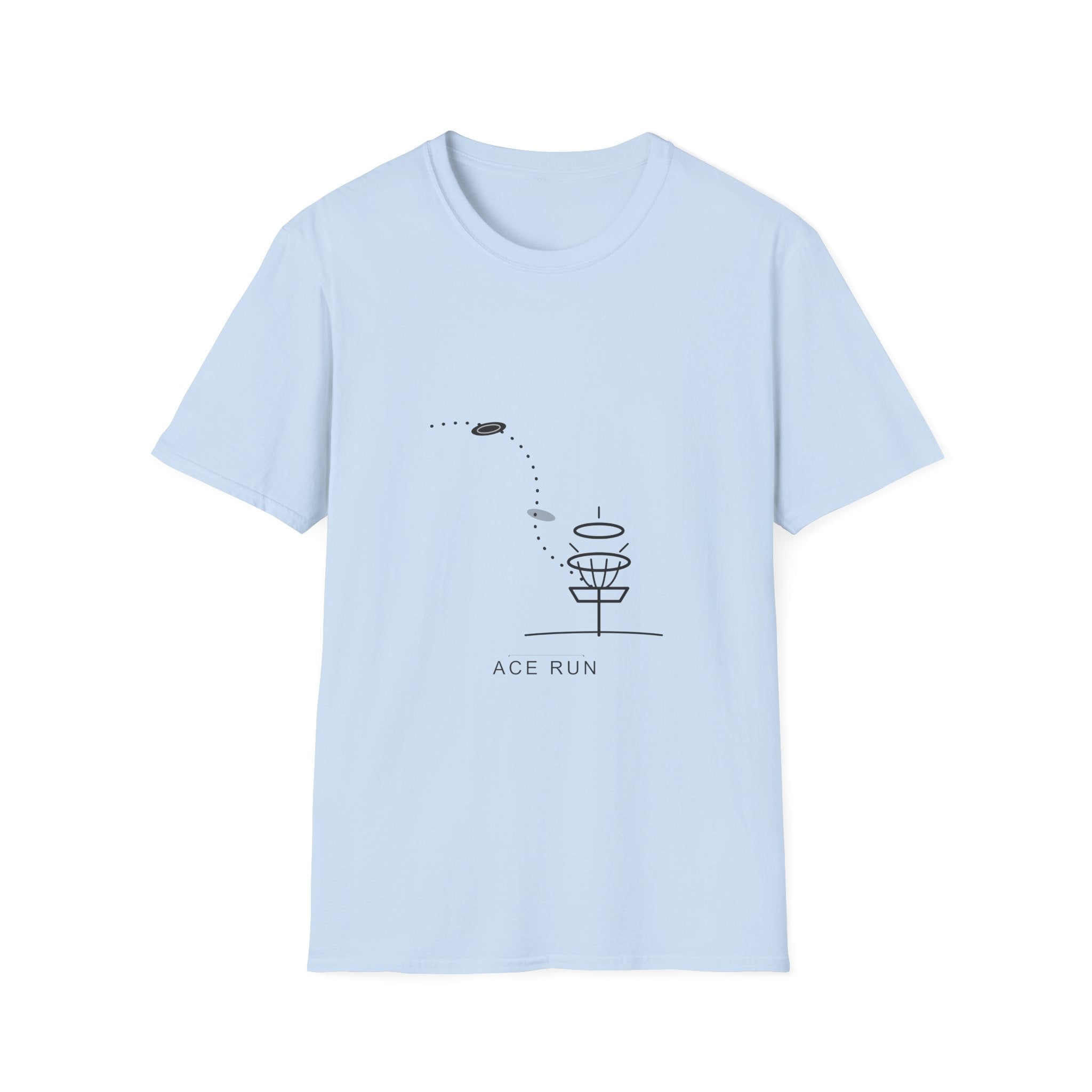Ace Run Disc Golf Shirt, Minimalist Flight Path Tee, Disc Golf Basket Design, Gift for Disc Golfer