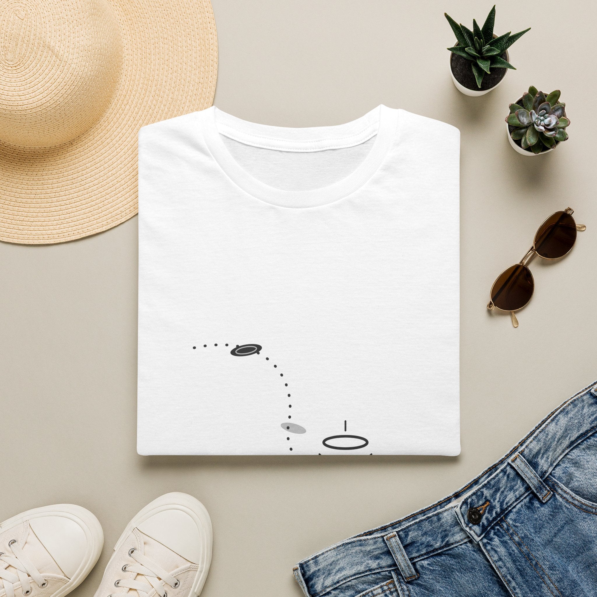Ace Run Disc Golf Shirt, Minimalist Flight Path Tee, Disc Golf Basket Design, Gift for Disc Golfer