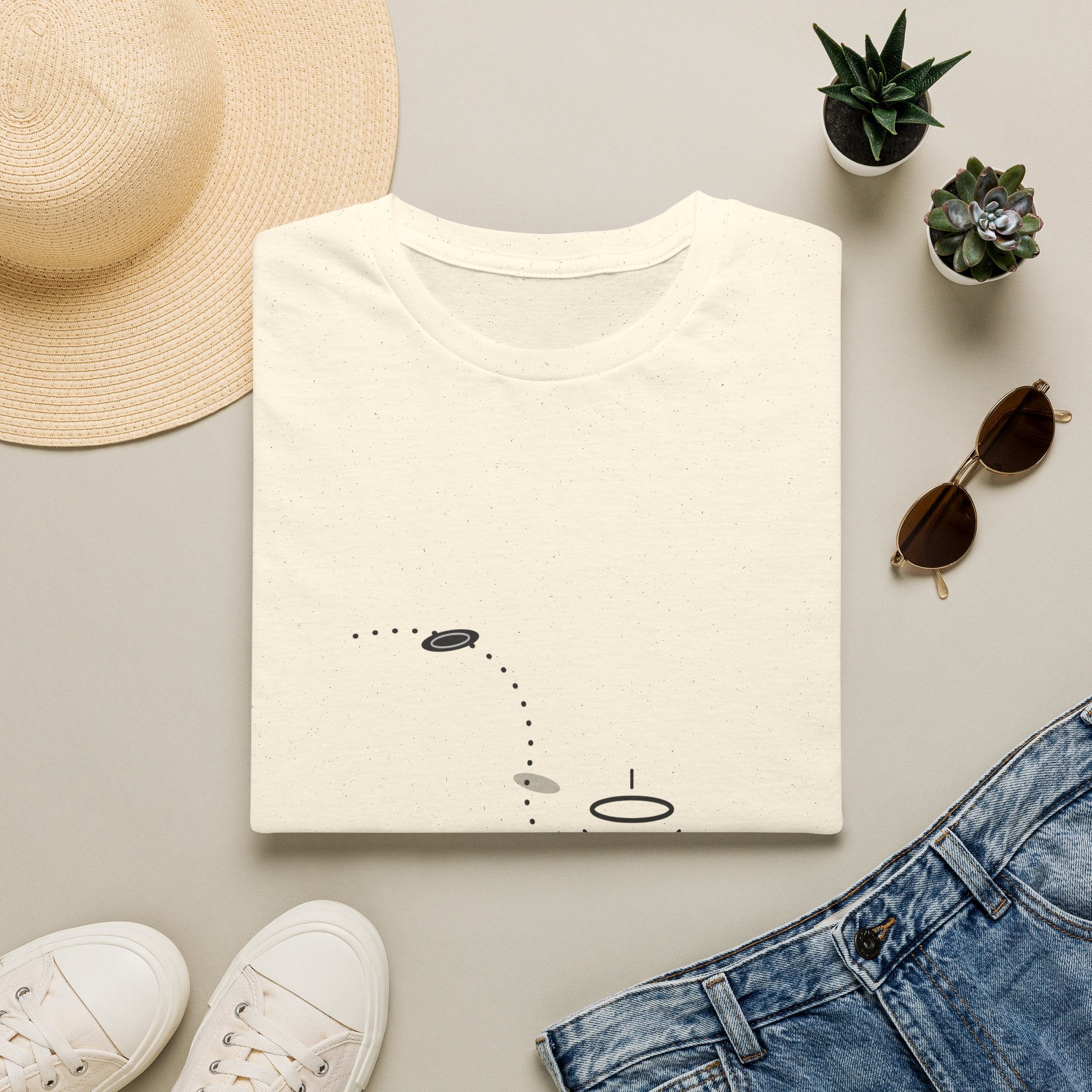 Ace Run Disc Golf Shirt, Minimalist Flight Path Tee, Disc Golf Basket Design, Gift for Disc Golfer