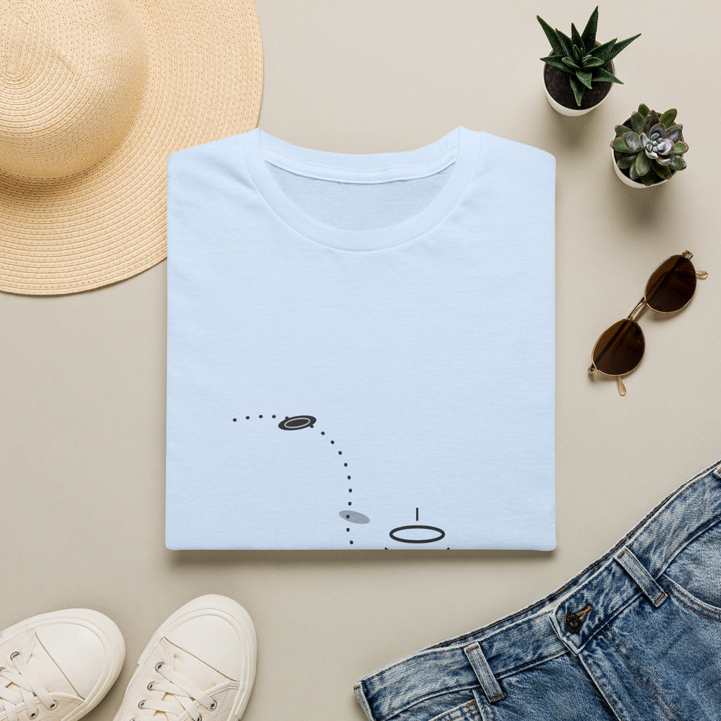 Ace Run Disc Golf Shirt, Minimalist Flight Path Tee, Disc Golf Basket Design, Gift for Disc Golfer