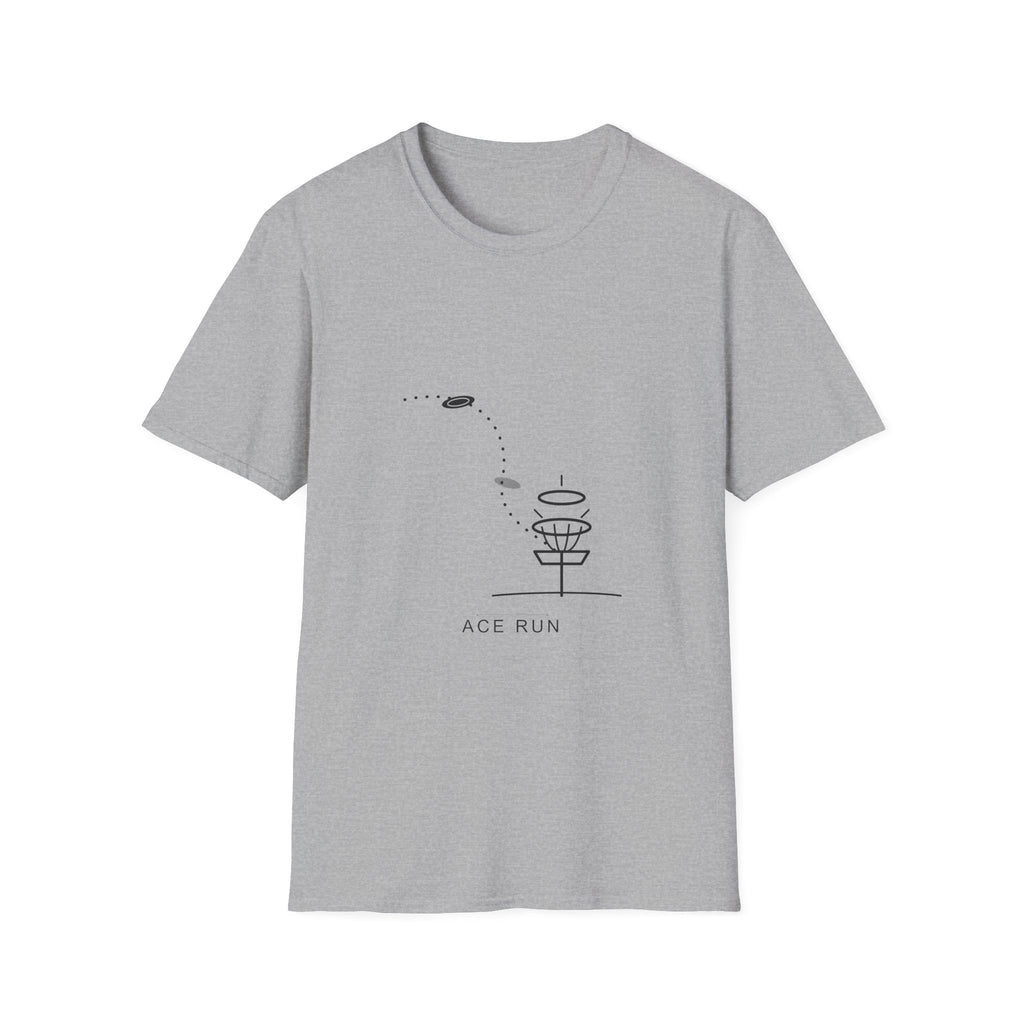 Ace Run Disc Golf Shirt, Minimalist Flight Path Tee, Disc Golf Basket Design, Gift for Disc Golfer