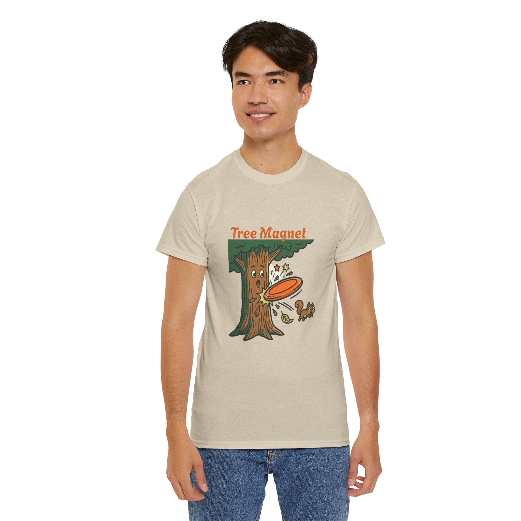 Tree Magnet Disc Golf Shirt, Funny Disc Golf Gift, Tree Hit Humor Tee, Gift for Disc Golfer Who Hits Every Tree