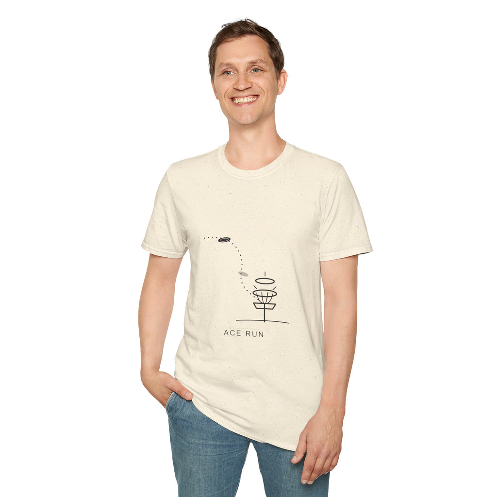 Ace Run Disc Golf Shirt, Minimalist Flight Path Tee, Disc Golf Basket Design, Gift for Disc Golfer