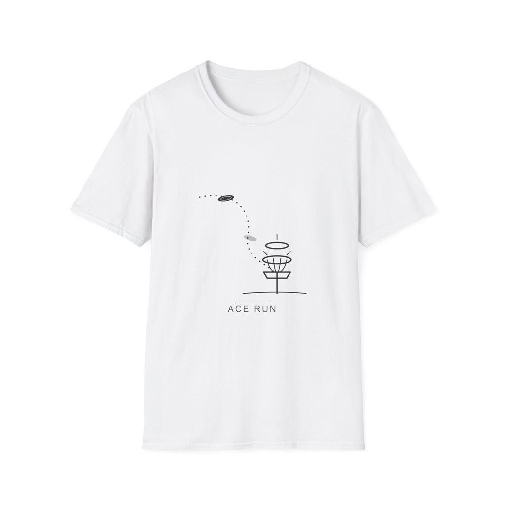 Ace Run Disc Golf Shirt, Minimalist Flight Path Tee, Disc Golf Basket Design, Gift for Disc Golfer