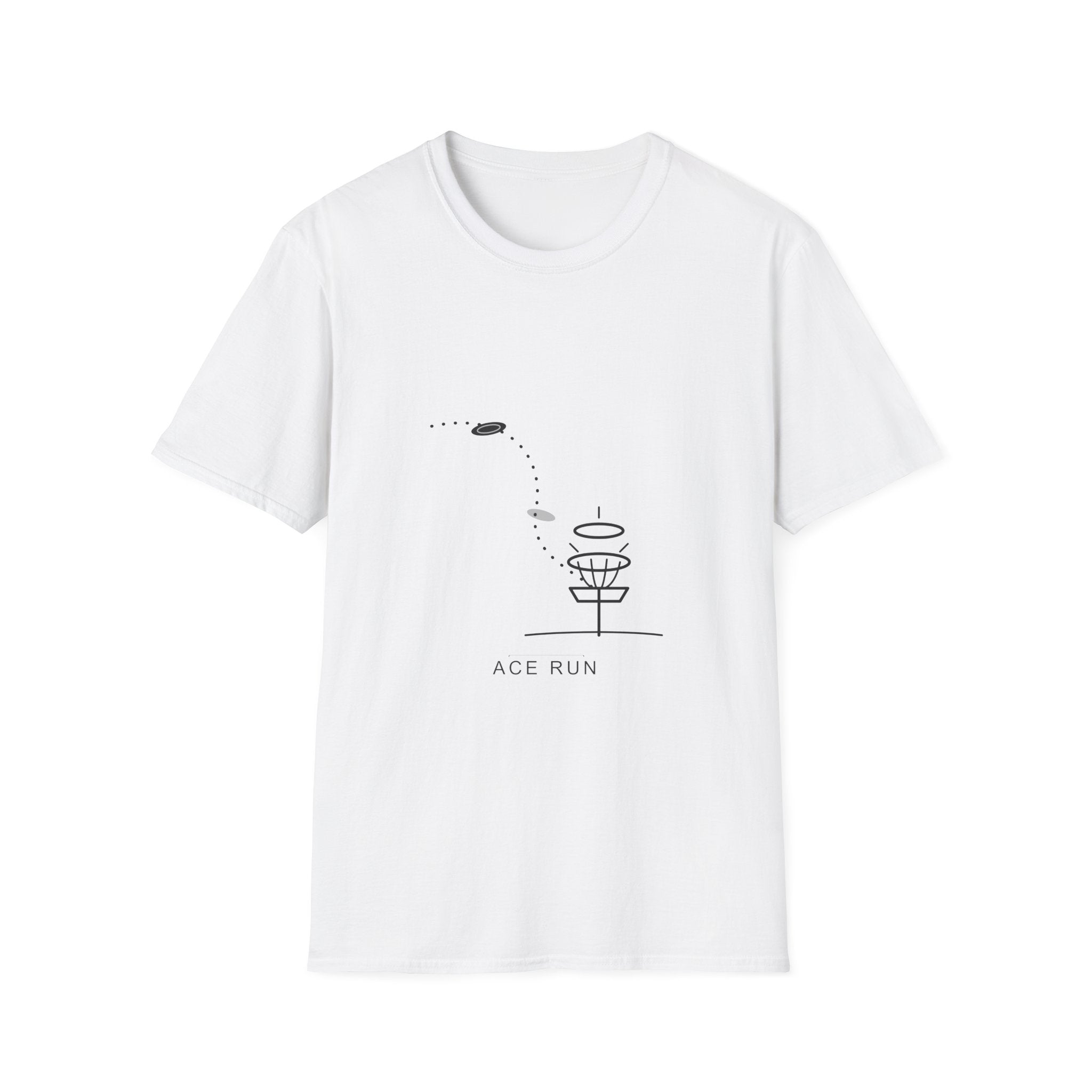 Ace Run Disc Golf Shirt, Minimalist Flight Path Tee, Disc Golf Basket Design, Gift for Disc Golfer