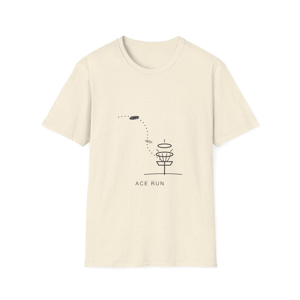 Ace Run Disc Golf Shirt, Minimalist Flight Path Tee, Disc Golf Basket Design, Gift for Disc Golfer